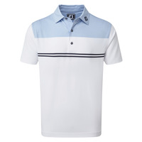 FootJoy pánské golfové polo, white/blue